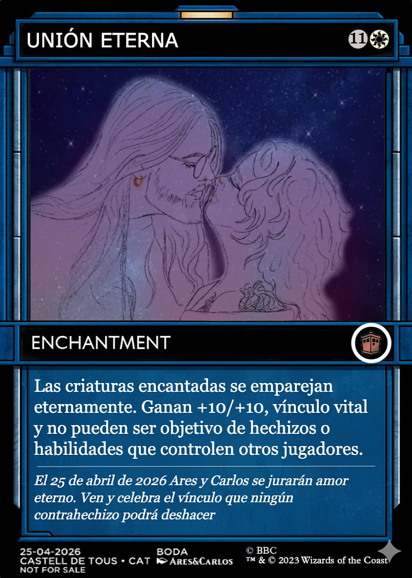 Invitació Unión Eterna - Estil Magic Card